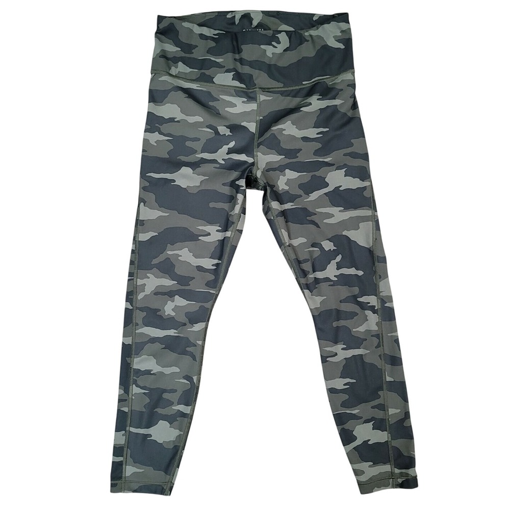 Athleta Ultimate 7/8 Tight Camo Leggings Green Camouflage High Rise Pockets M
